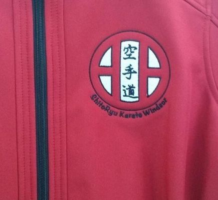 design printed on a karate shirt 