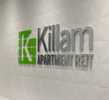 killam apartment rent sign installed on a wall