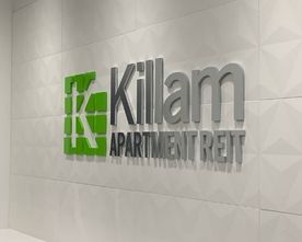 killam apartment rent sign installed on a wall
