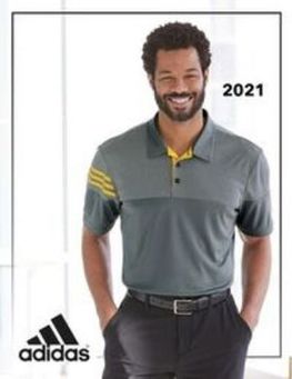 catalog cover showing a man smiling modeling apparel